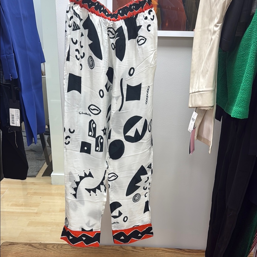 FARM Rio Black and White Graphic Pants